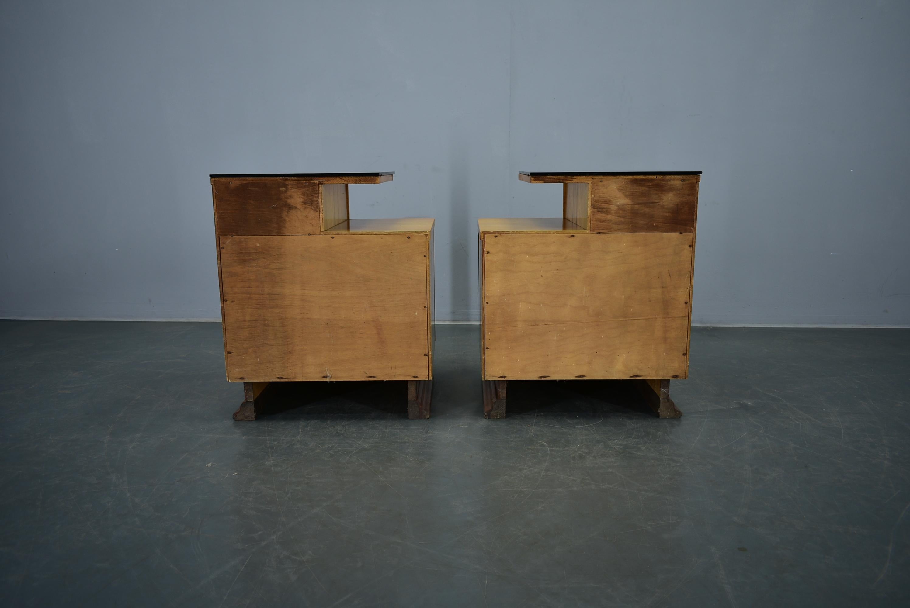 1942s Set of Bedside Tables by Jindrich Halabala, Czechoslovakia For Sale 8
