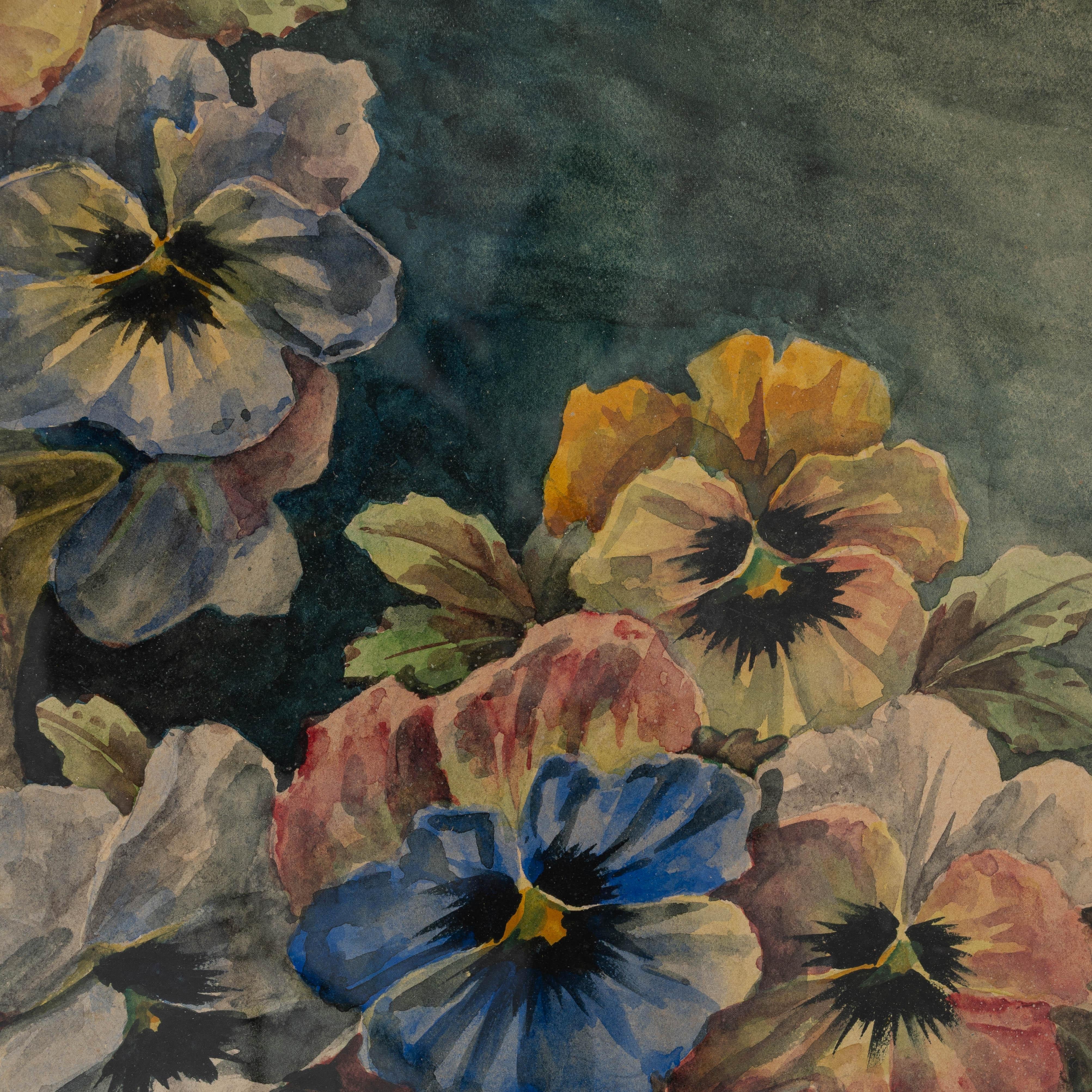 1943 Belgian Wall Art With Wooden Frame For Sale 3