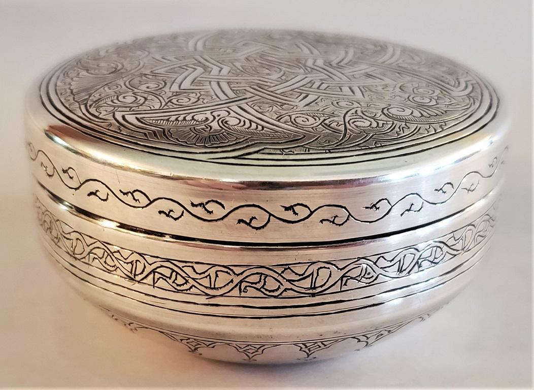 Hand-Crafted 1943 Egyptian Silver Lidded Box
