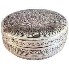 1943 Egyptian Silver Lidded Box