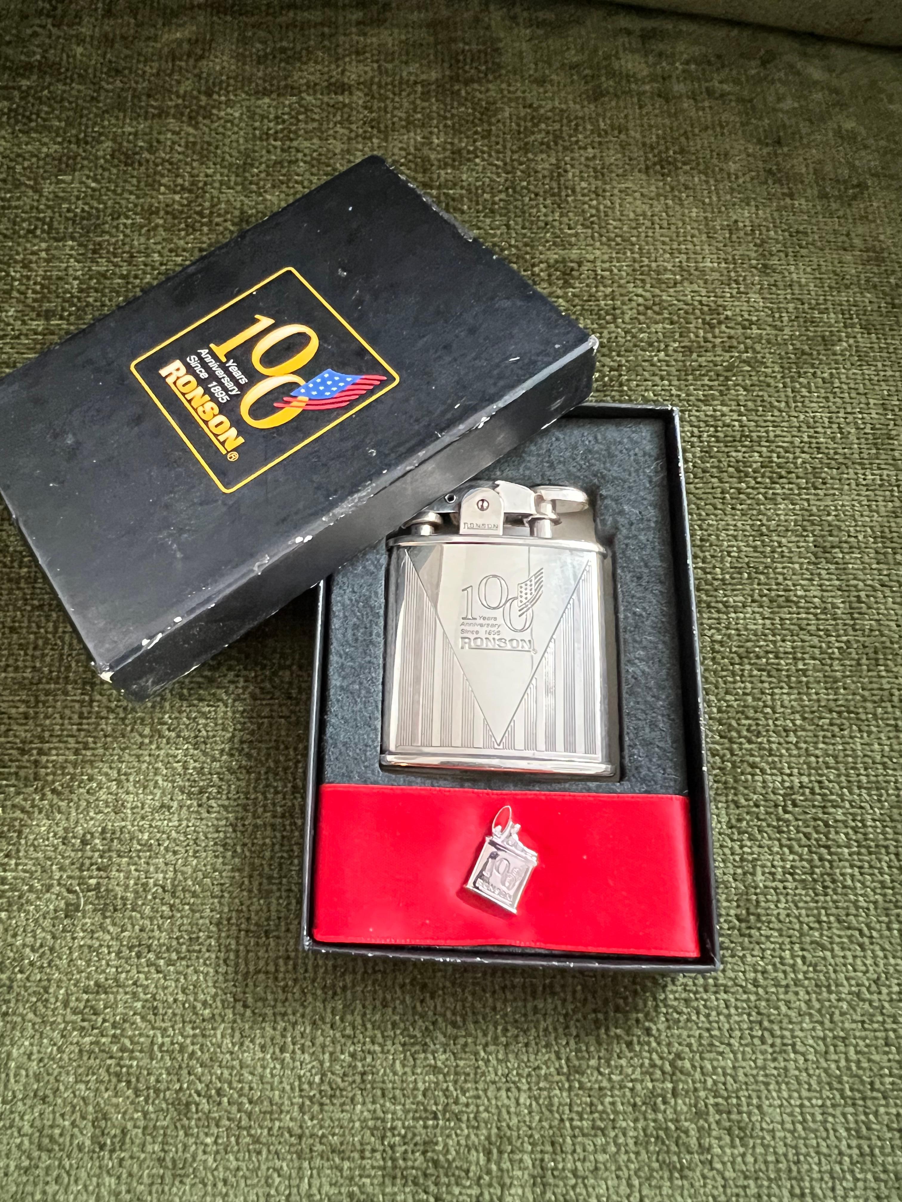 Ronson “1943” Limited Edition 100 Year Anniversary Silver Plated Vintage Lighter 6