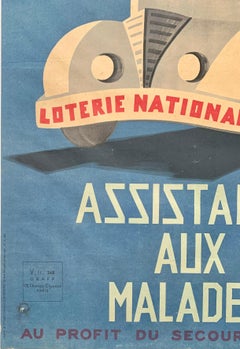 1943 Loterie Nationale - Original French Vintage Lithographic Poster