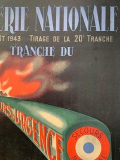 1943 Loterie Nationale - Original French Vintage Lithographic Poster