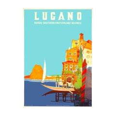 1943 Lugano Original Vintage Plakat