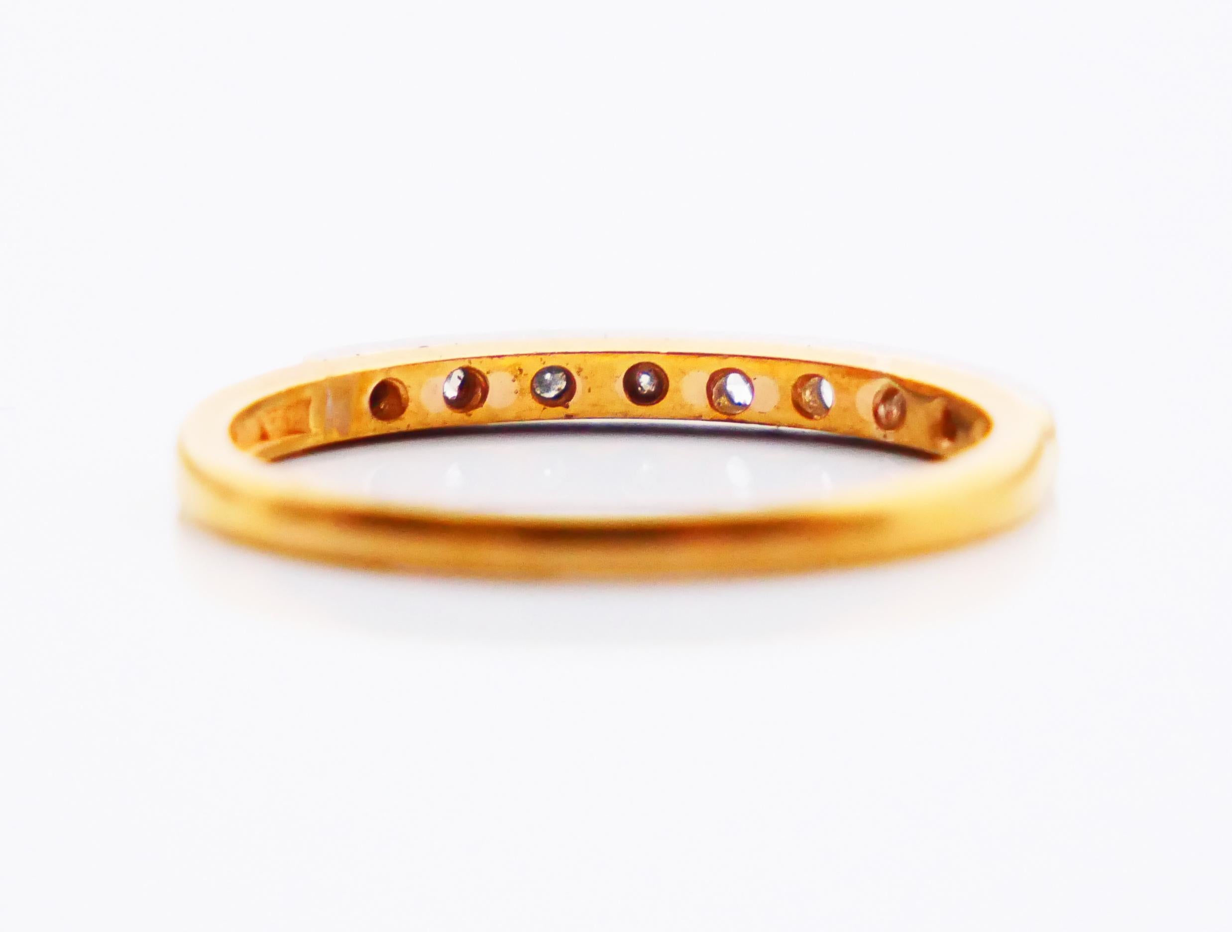 Women's 1943 Martine's Alliance Wedding Ring Diamonds solid 23K Gold Ø 7.25 US/2.4gr For Sale