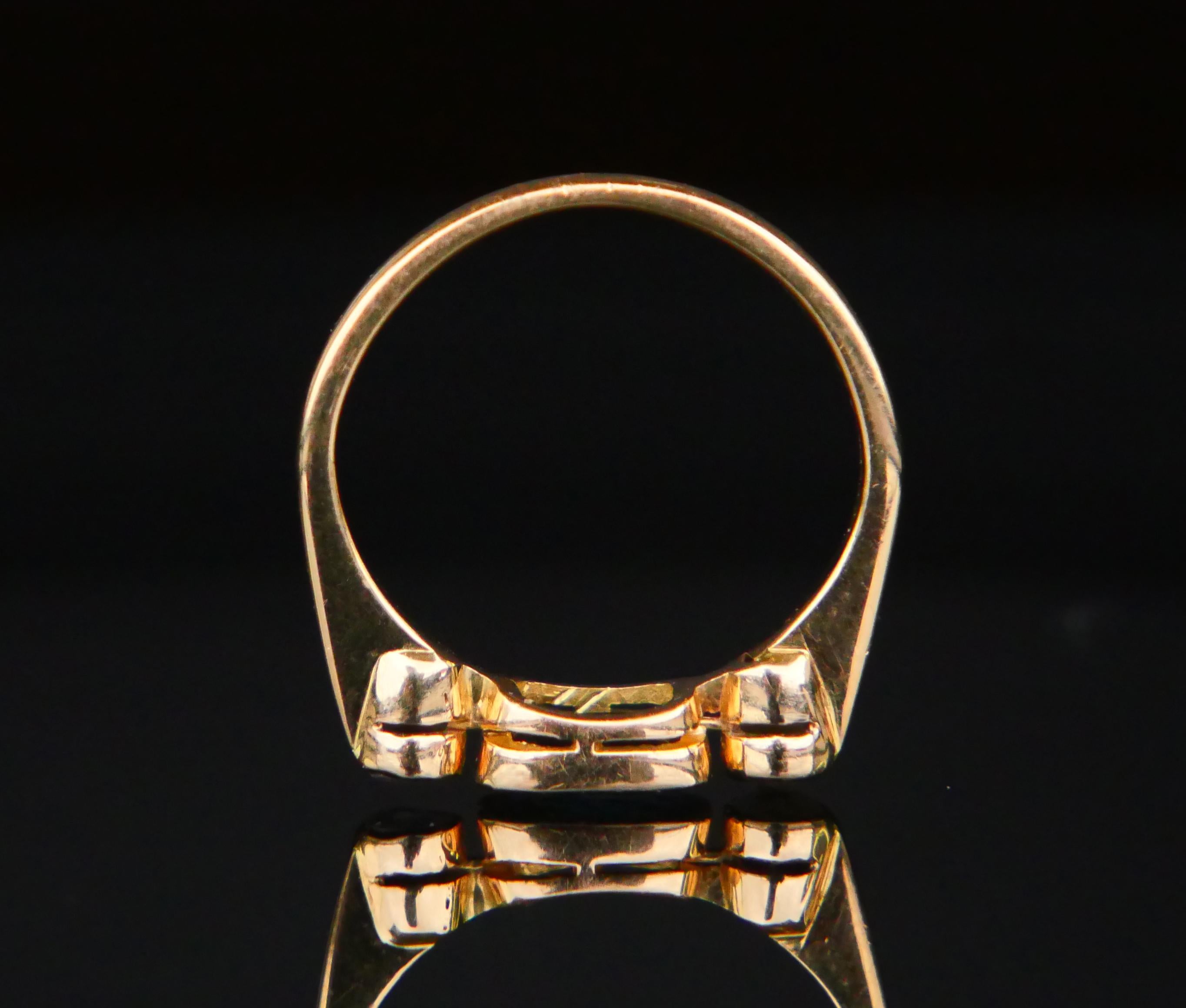 Taglio radiant 1943 Anello naturale 1,25ct Zaffiro 0,28ctw Diamante  Oro 18K Ø US 5,75/ 2,85 gr in vendita