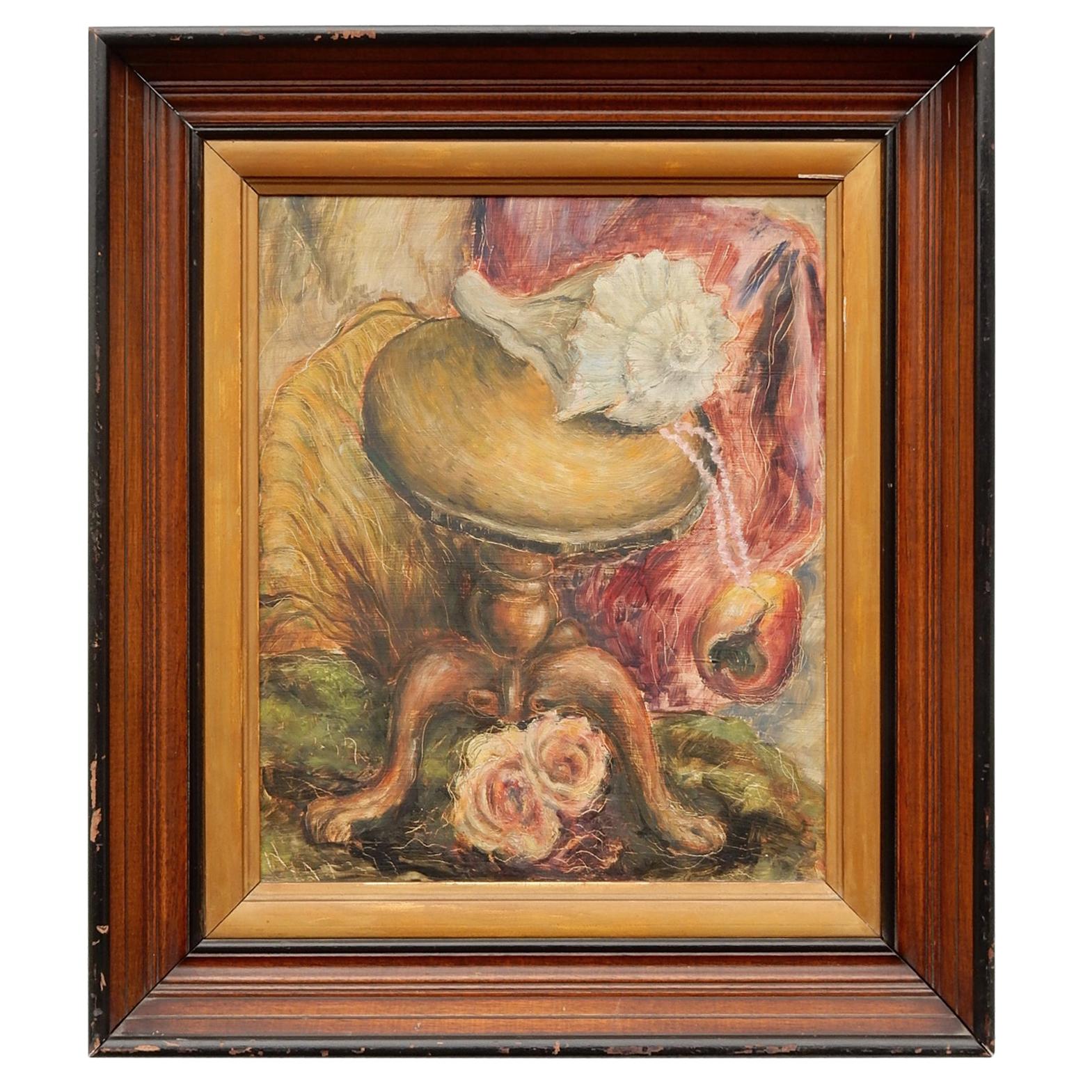 1943 Robert Knipschild Surrealism Still Life Oil Painting