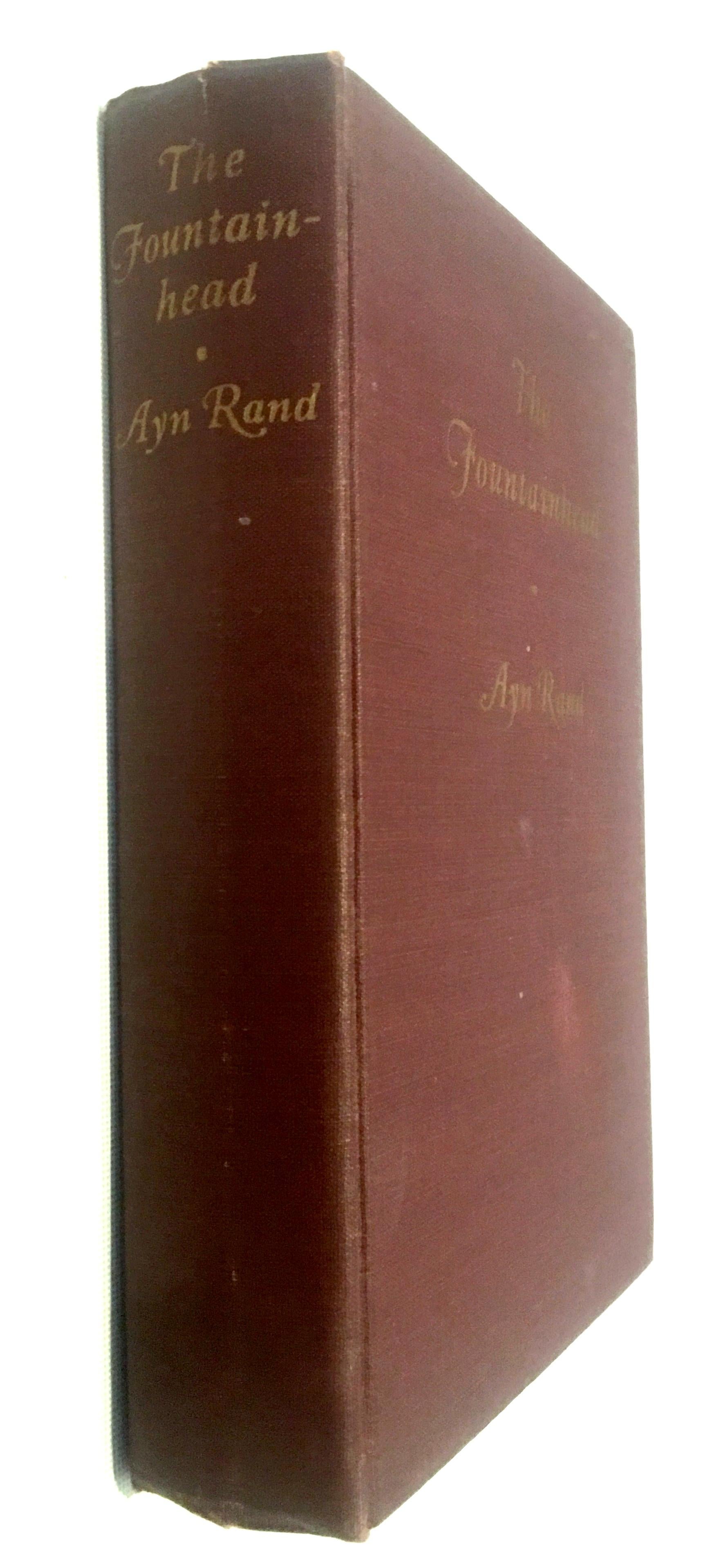 American 1st Edition The Fountainhead Book by, Ayn Rand', Blakiston Company Bobbs-Merrill