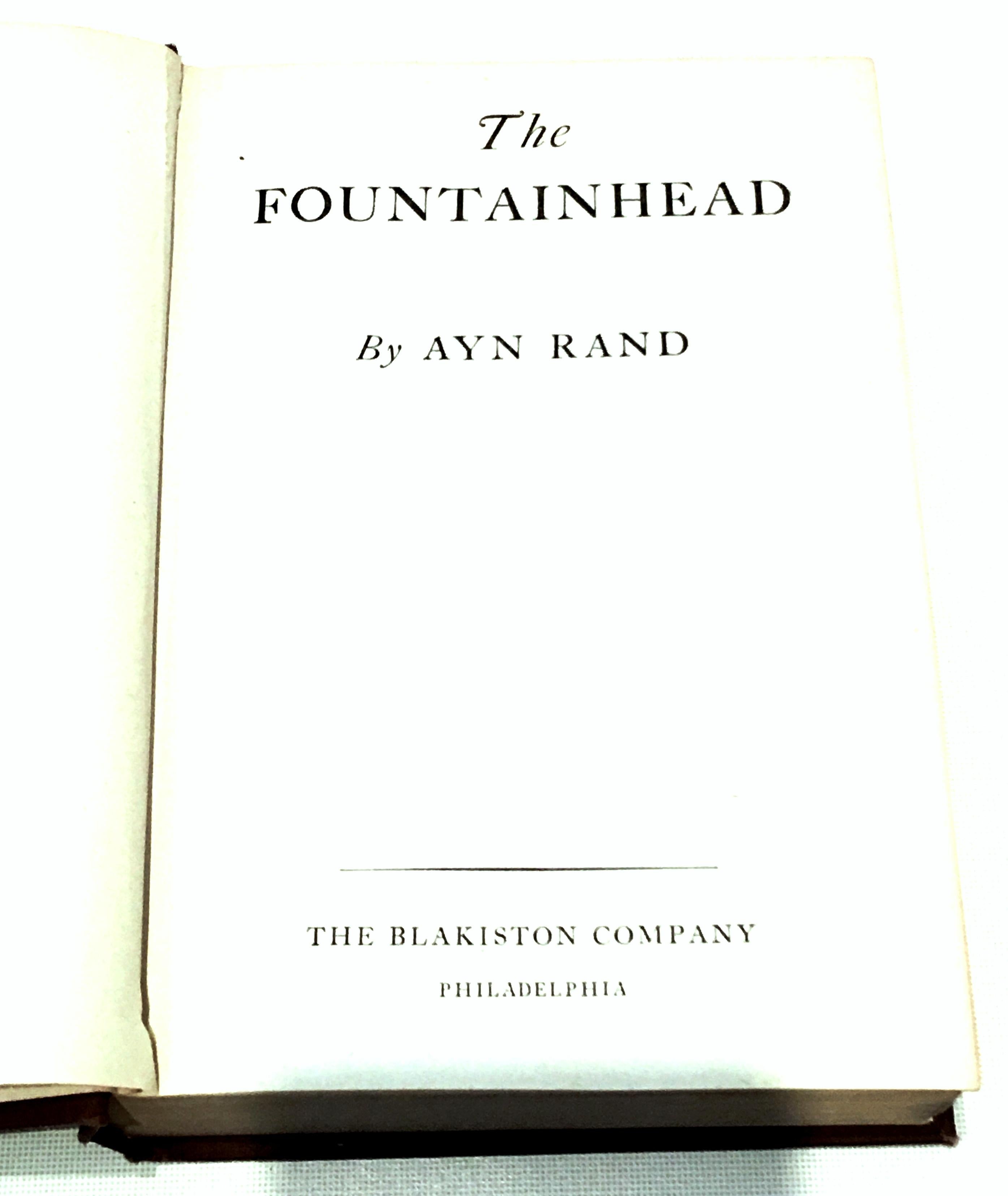 1st Edition The Fountainhead Book by, Ayn Rand', Blakiston Company Bobbs-Merrill 2