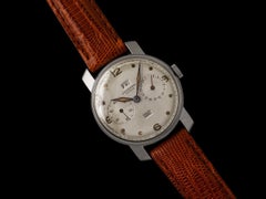 1943 Universal Geneve Vintage Mens Triple Date Moon Phase Calendar Watch - SS