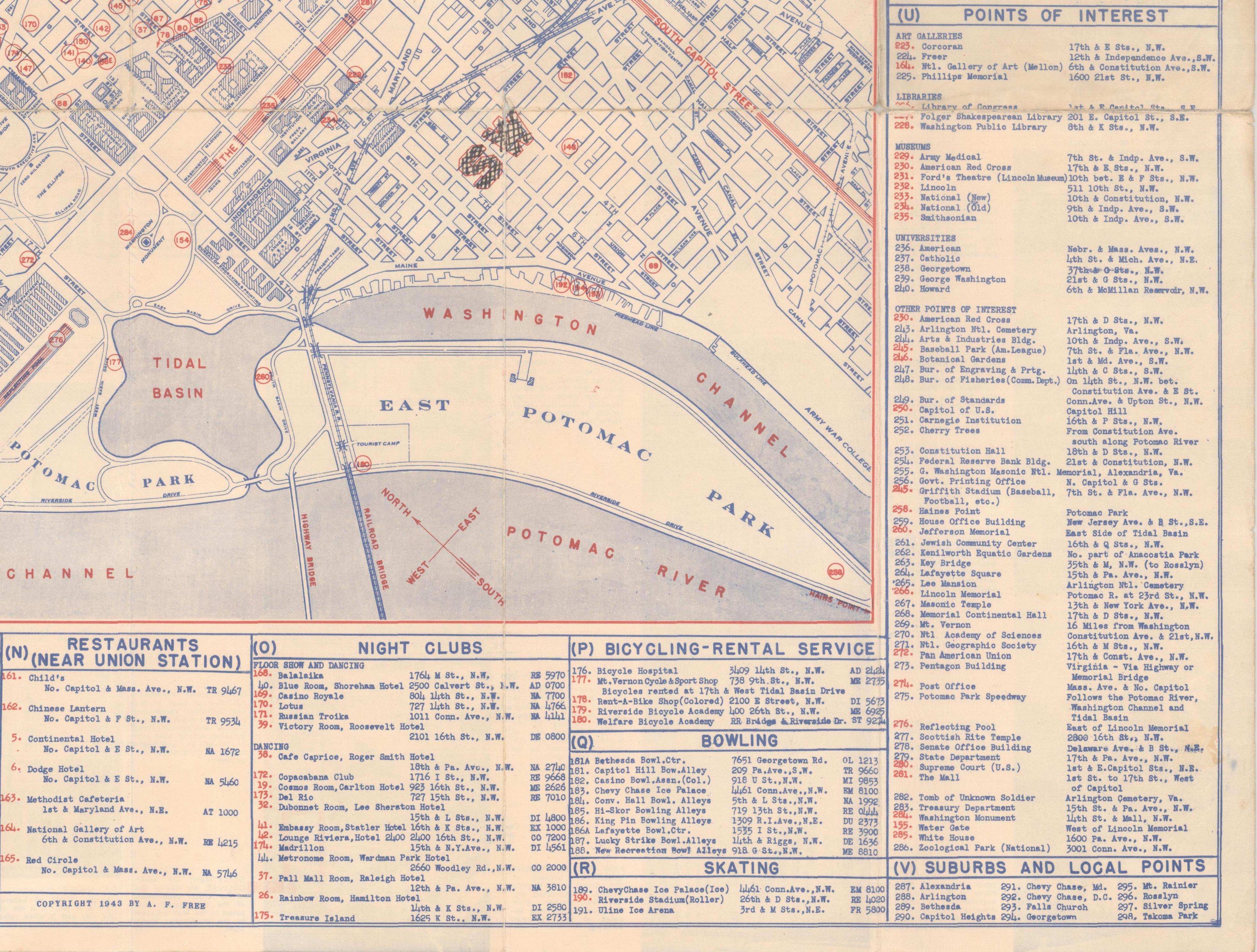 En 1943, guide de l'USO à Washington en vente 3