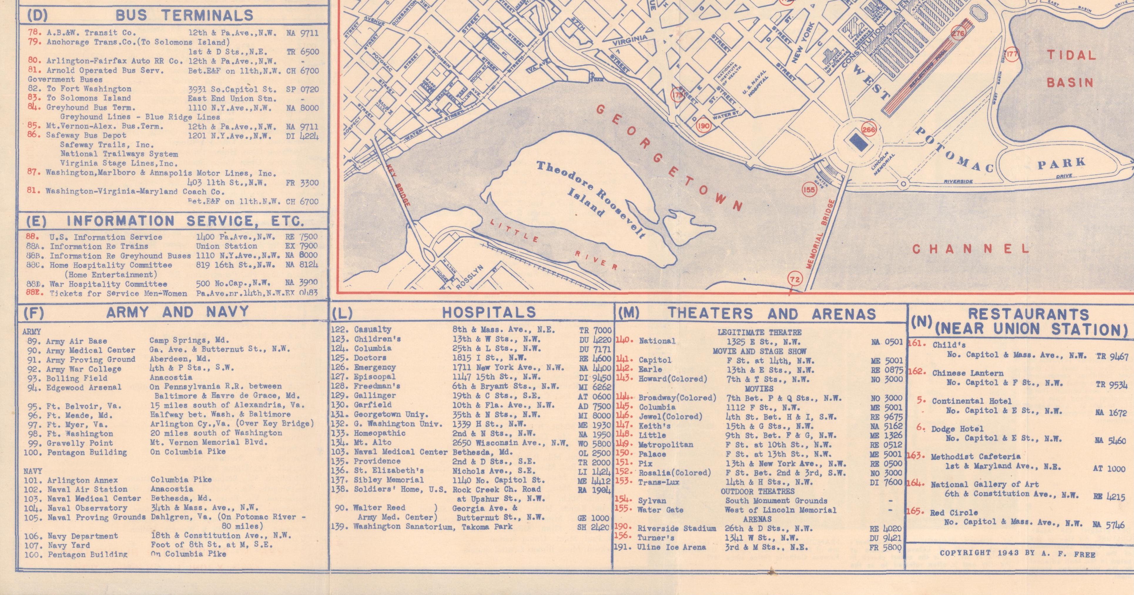 En 1943, guide de l'USO à Washington en vente 2