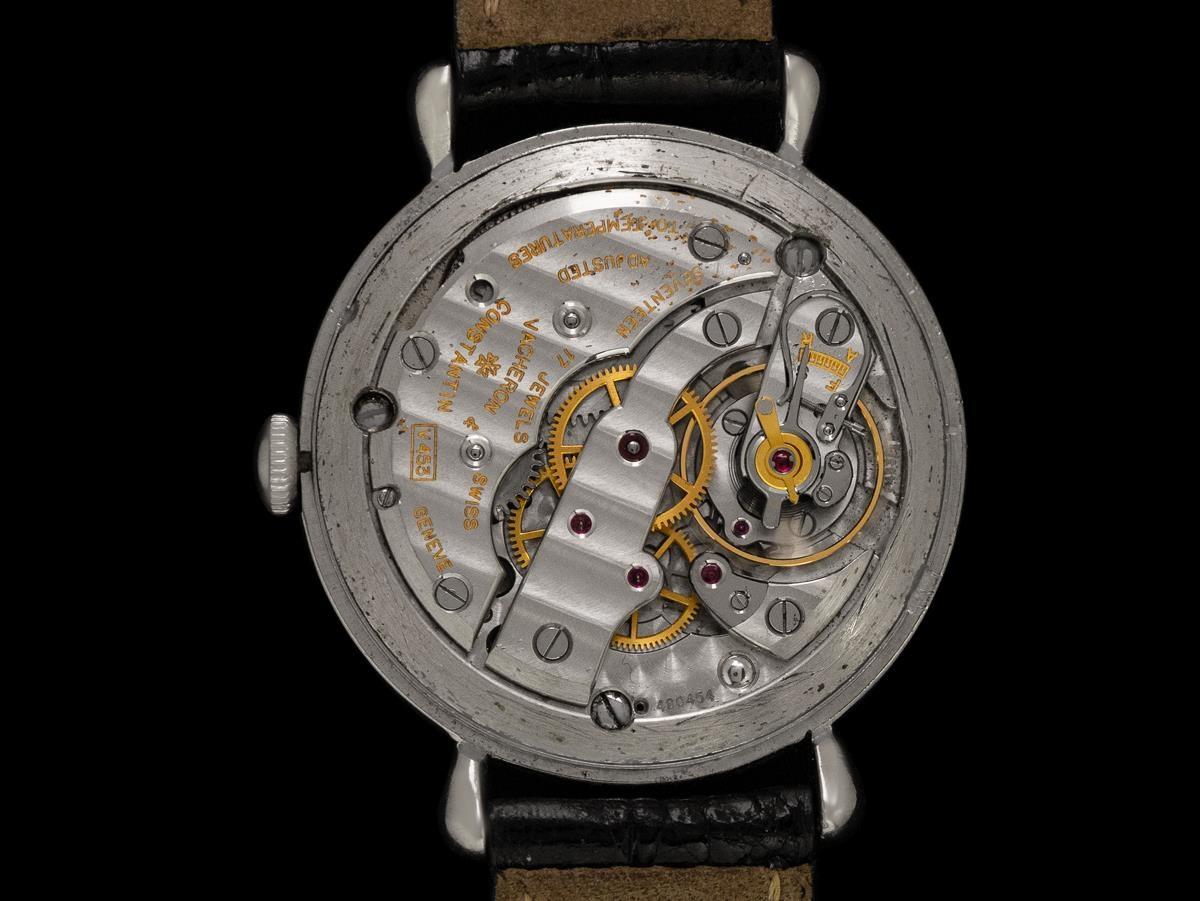 1943 Vacheron & Constantin Vintage Mens Oversized Tear Drop Watch - Stainless St For Sale 3