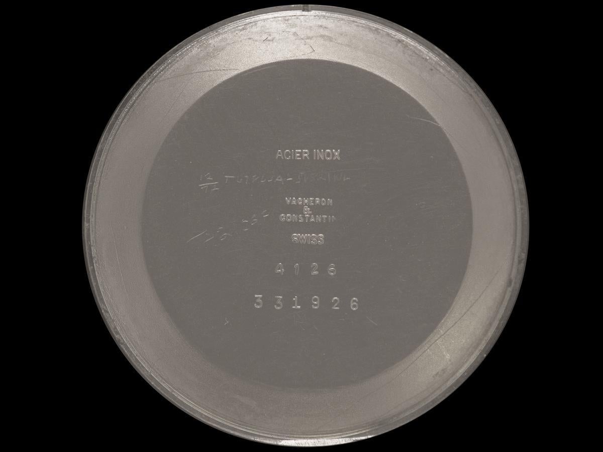 1943 Vacheron & Constantin Vintage Mens Oversized Tear Drop Watch - Stainless St For Sale 4