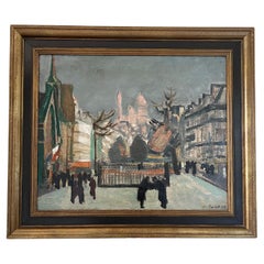 1944 Alexander (Sasha) Garbell Rome Metro Station, Paris Liberation Day Painting