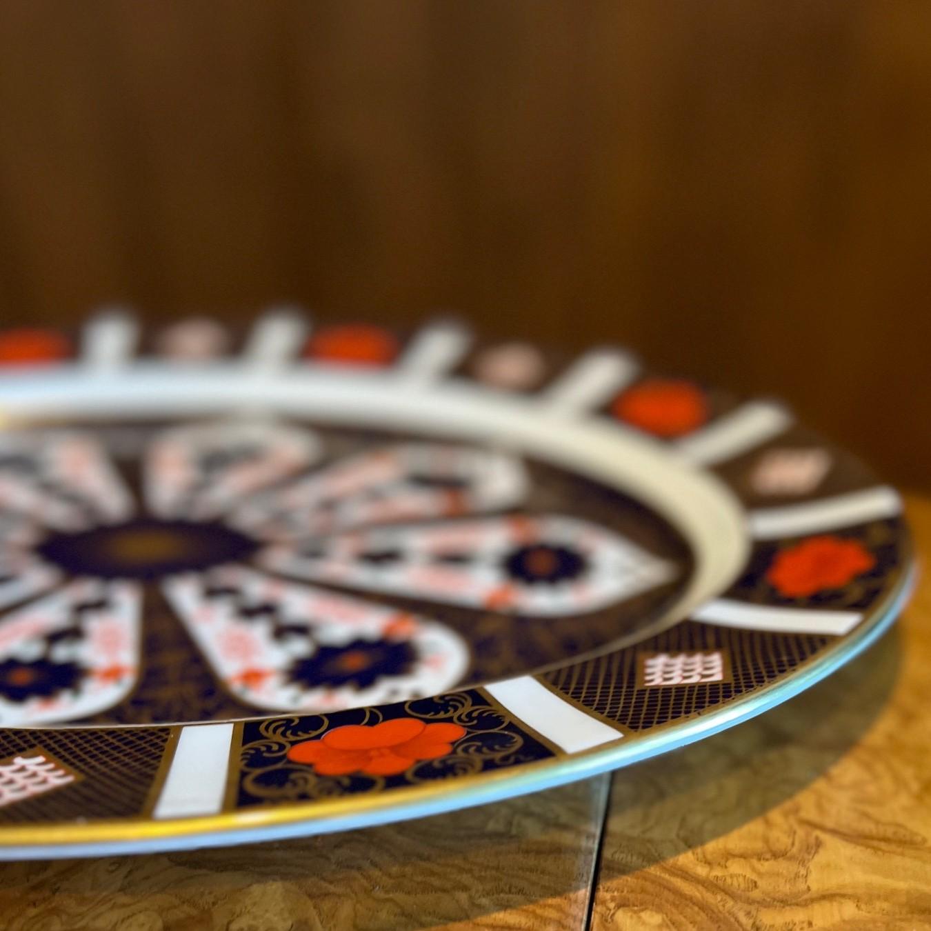 Gilt 1944 Large Royal Crown Derby Old Imari Oval Serving Platter