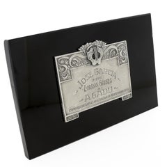 1944 Silver Plaque Commemorating Jose Garcia & Sus Zorros Grises