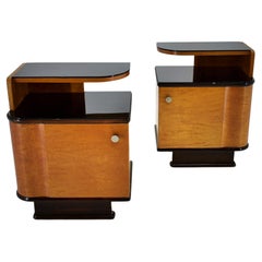 1944s Set of Bedside Tables by Jindrich Halabala, Czechoslovakia