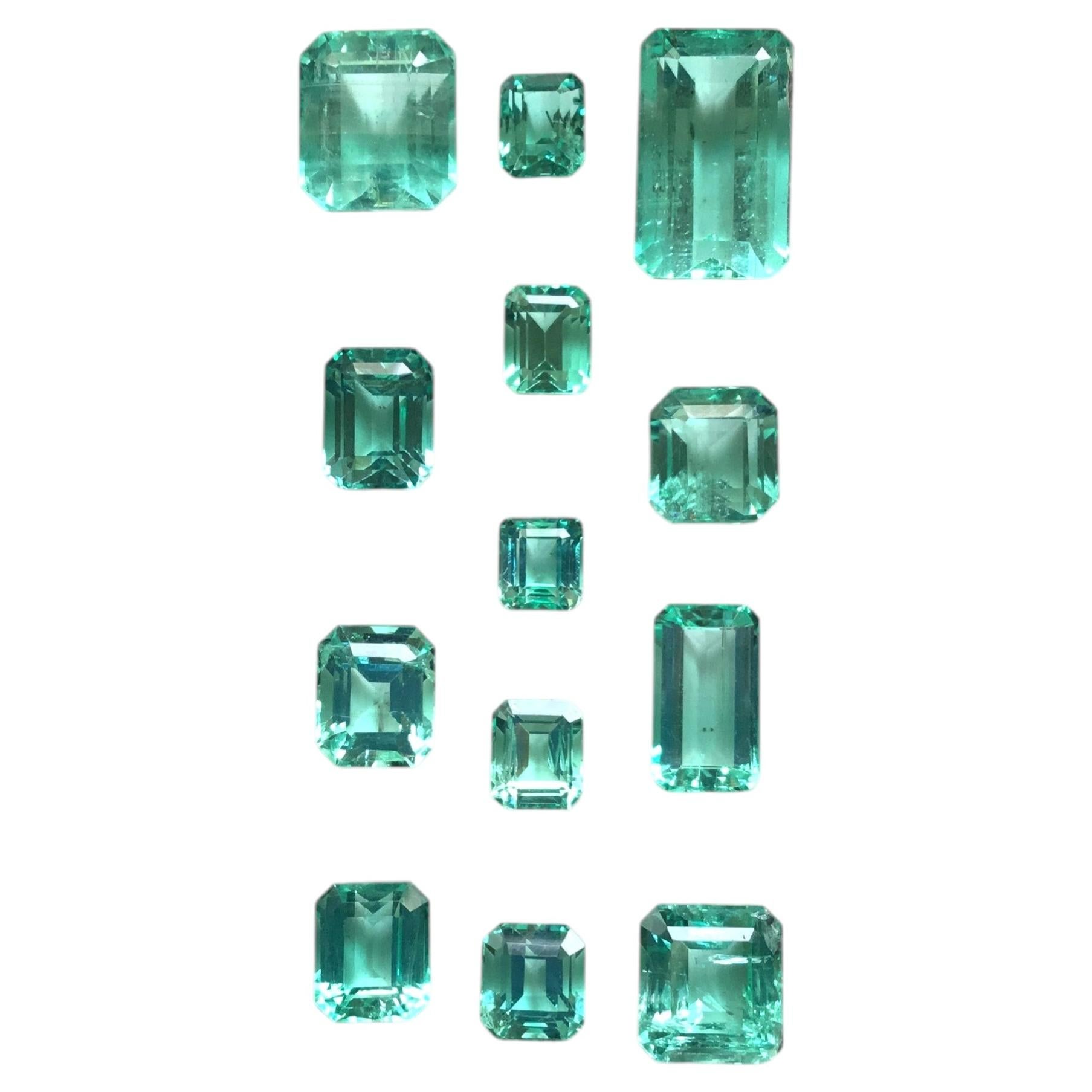 19.45 Carats Nigeria Emerald Octagon Cut Stone Layout Fine Jewelry Natural Gem For Sale