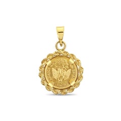 1945 Dos Pesos Gold Coin Fine Gold Necklace