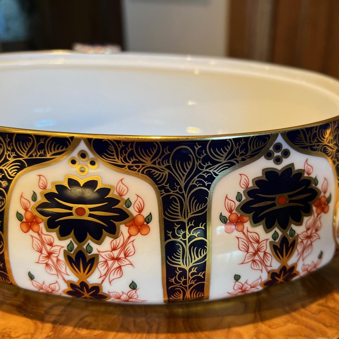 Plato para verduras con tapa de Imari Antiguo 1945 Royal Crown Derby mediados del siglo XX en venta