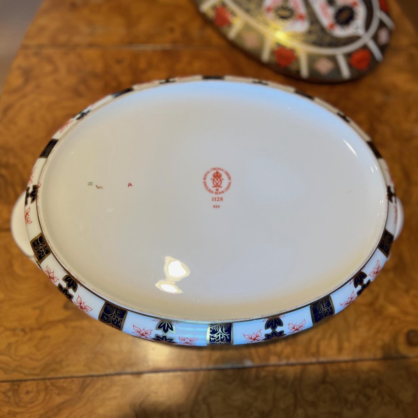 Plato para verduras con tapa de Imari Antiguo 1945 Royal Crown Derby en venta 1