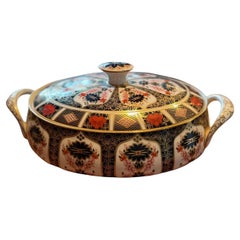 1945 Royal Crown Derby Old Imari Covered Vegetable Dishish (piatto per verdure)