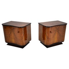 1945s, Pair of Bedside Tables, Czechoslovakia