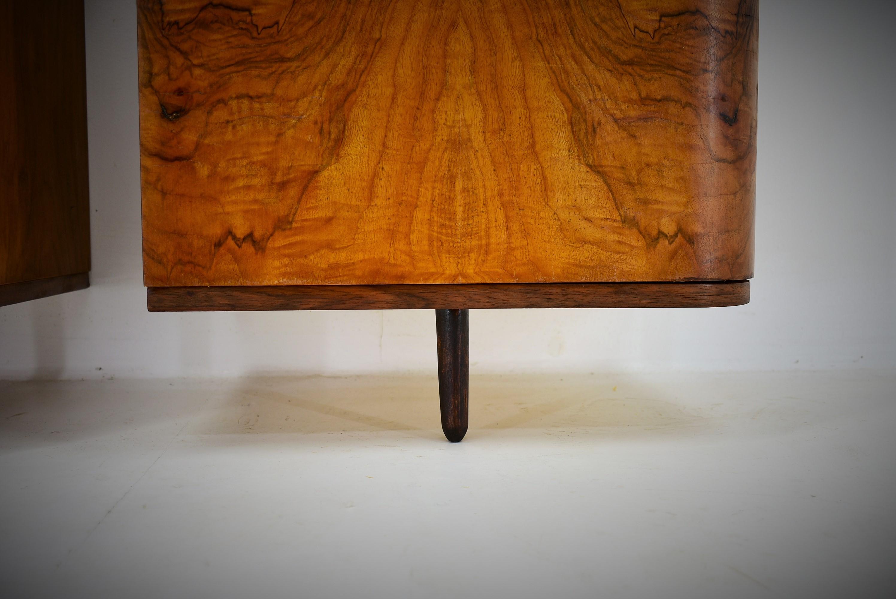 1945s Set of Bedside Tables , Czechoslovakia In Good Condition For Sale In Praha, CZ
