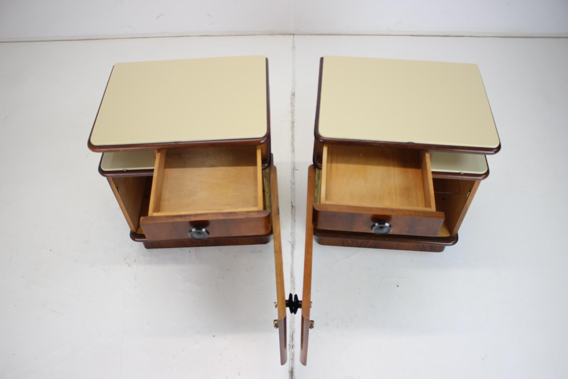1945s Set of Bedside Tables , Czechoslovakia In Good Condition For Sale In Praha, CZ
