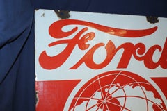 1946-1953 Ford Borne Service Double Sided Porcelain Shield Sign