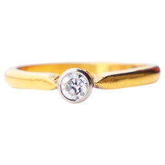 1946 Anna's Ring 0.21 ct Diamond solid 23K Gold Platinum Ø US 6.5 / 3.2 gr