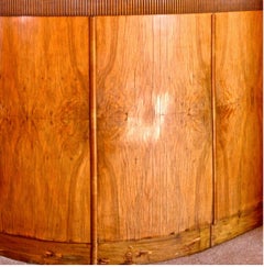 1946 Bespoke Handmade Art Deco Bar Engraved Bevel Mirror, Early 20th Century A