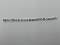 19.46 Carat GIA DEF Multi-Shape Diamond Bracelet in 18K White Gold