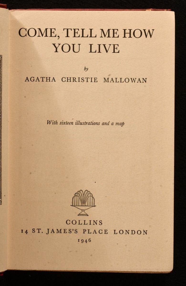 A vanishingly scarce signed first edition of this evocative travel memoir by Agatha Christie. Signed and dedicated to her secretary and friend, Carlo Fisher.

The first edition, first impression with no further impressions stated. With a dedication
