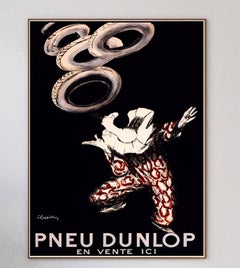1946 Dunlop Tyres Original Vintage Poster