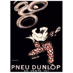 1946 Dunlop Tyres Original Vintage Poster