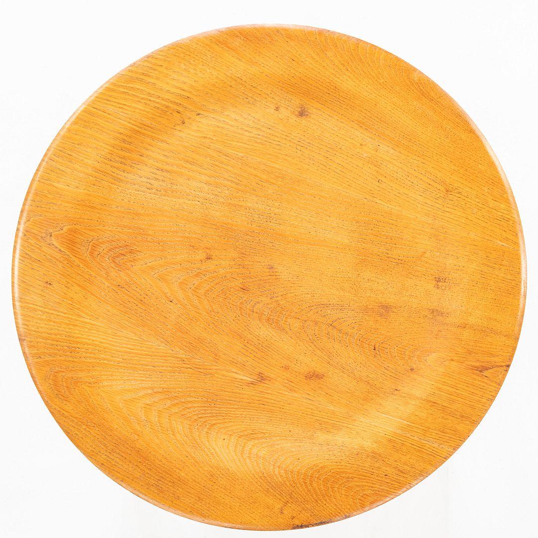 1946 Eames Evans Herman Miller CTW Round Wood Coffee Table in Calico Ash For Sale 4