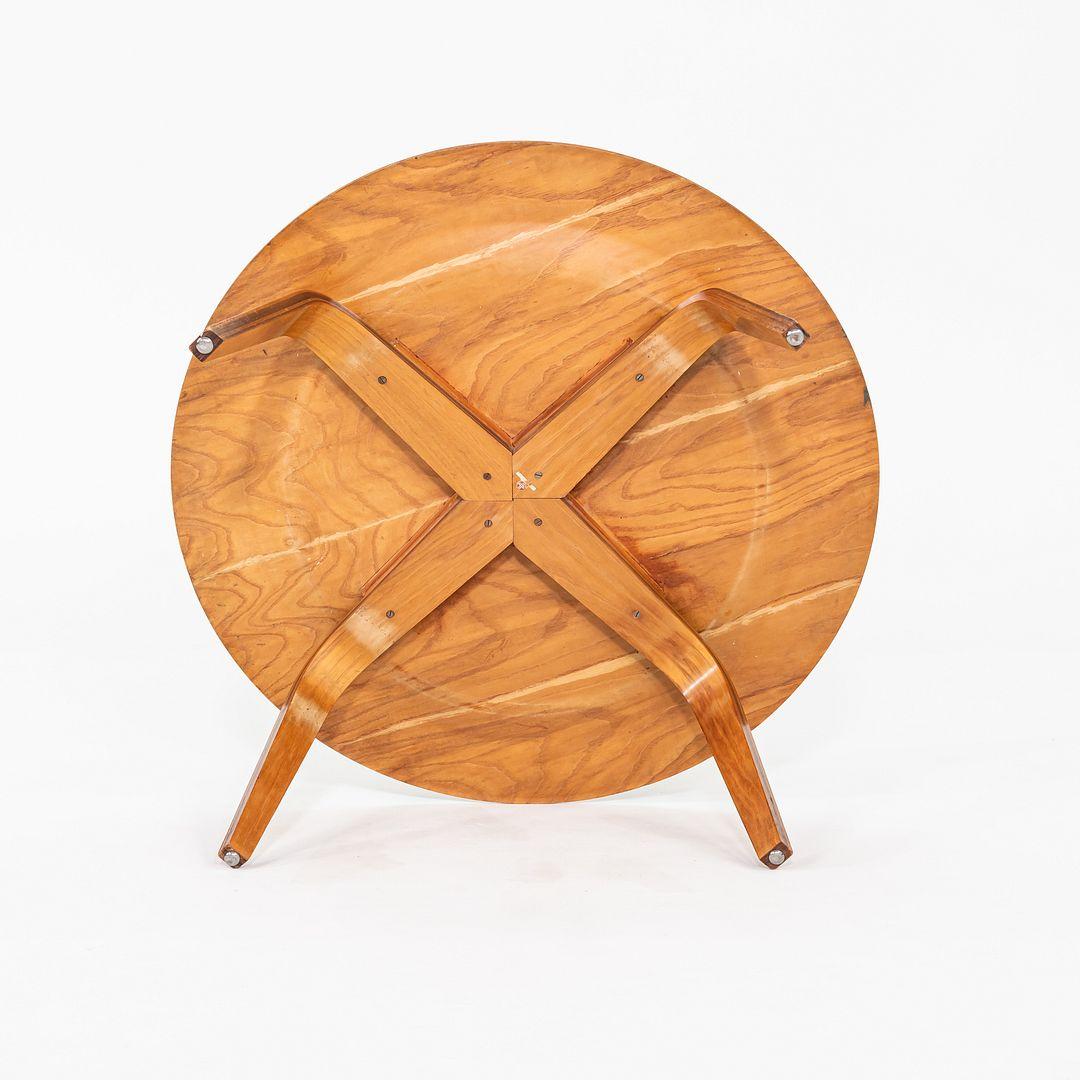 1946 Eames Evans Herman Miller CTW Round Wood Coffee Table in Calico Ash For Sale 2