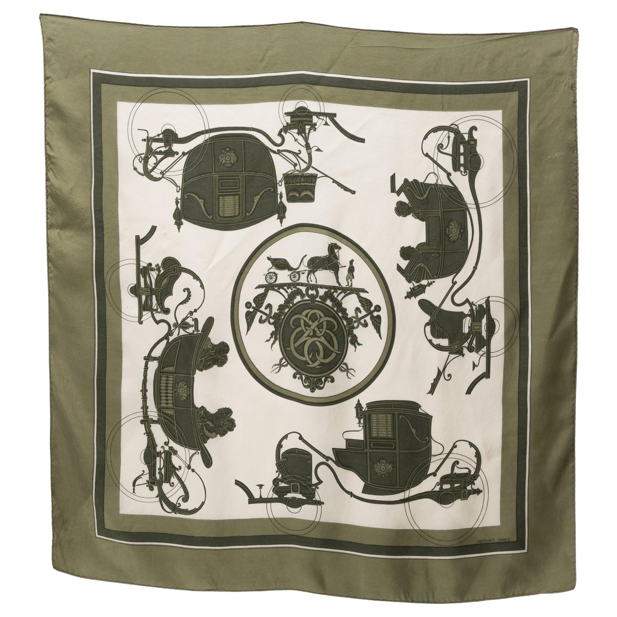 1946 Hermes Ex Libris by Hugo Grygkar Silk Scarf