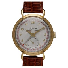 1946 Jaeger-LeCoultre Vintage Mens Triple Date Calendar Watch - 18K Gold