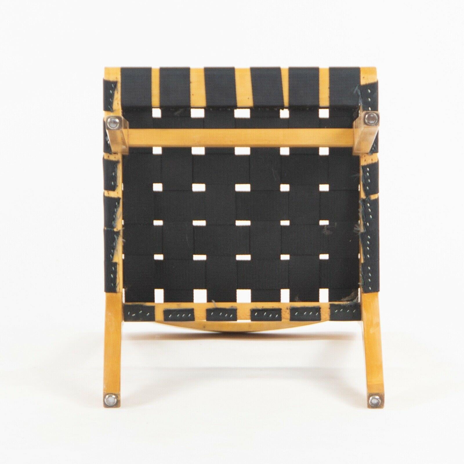 1946 Jen Risom 666 WSP Side Chairs Black Webbing for Knoll Associates Set of Six For Sale 3