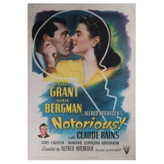 1946 Notorious Poster originale d
epoca
