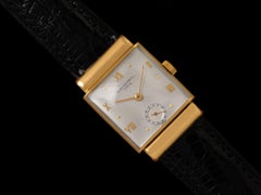1946 Patek Philippe Vintage Mens Ref. 1438 Rectangular Watch with Hooded Lugs