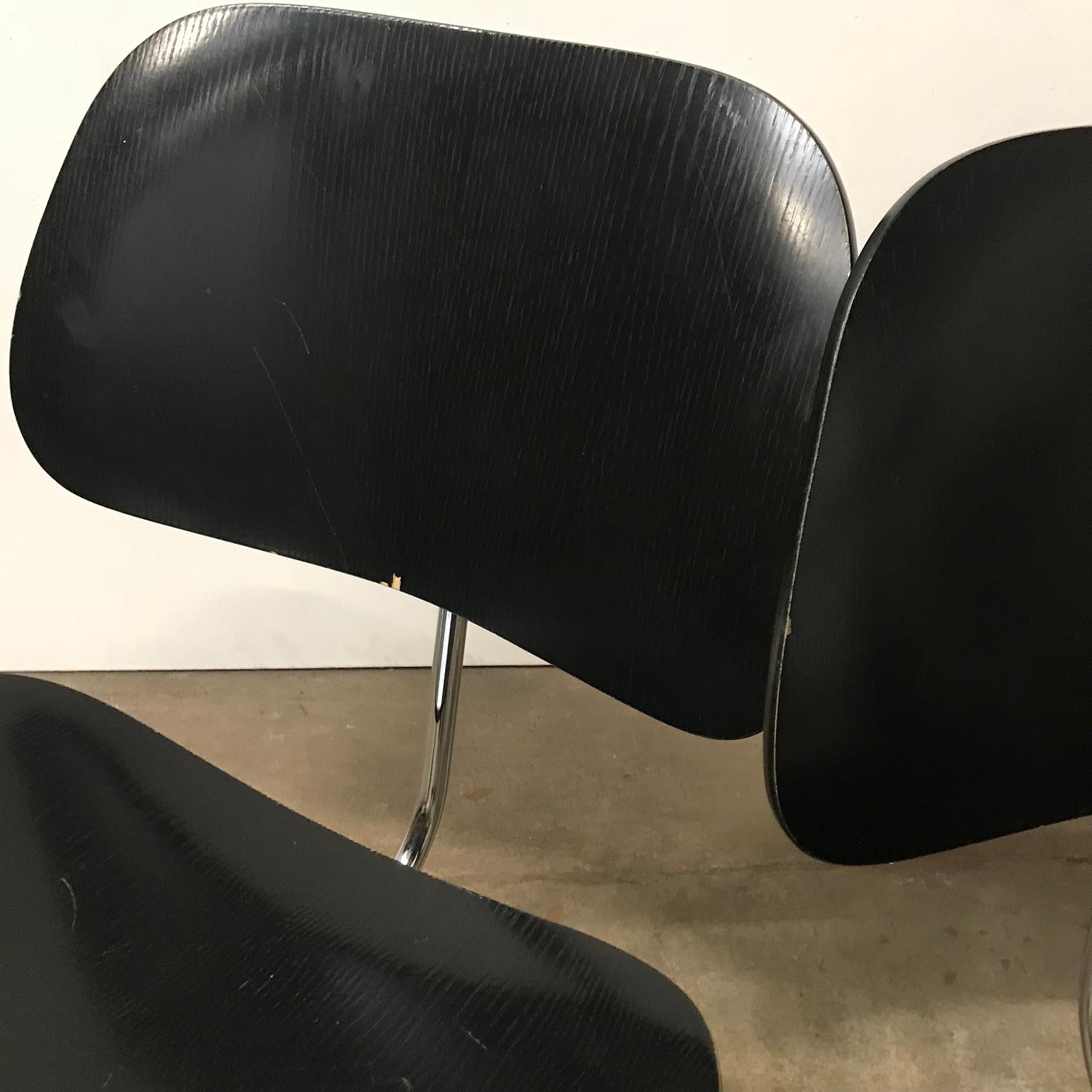 1946, Ray & Charles Eames for Herman Miller, DCM in Painted Black Version 4