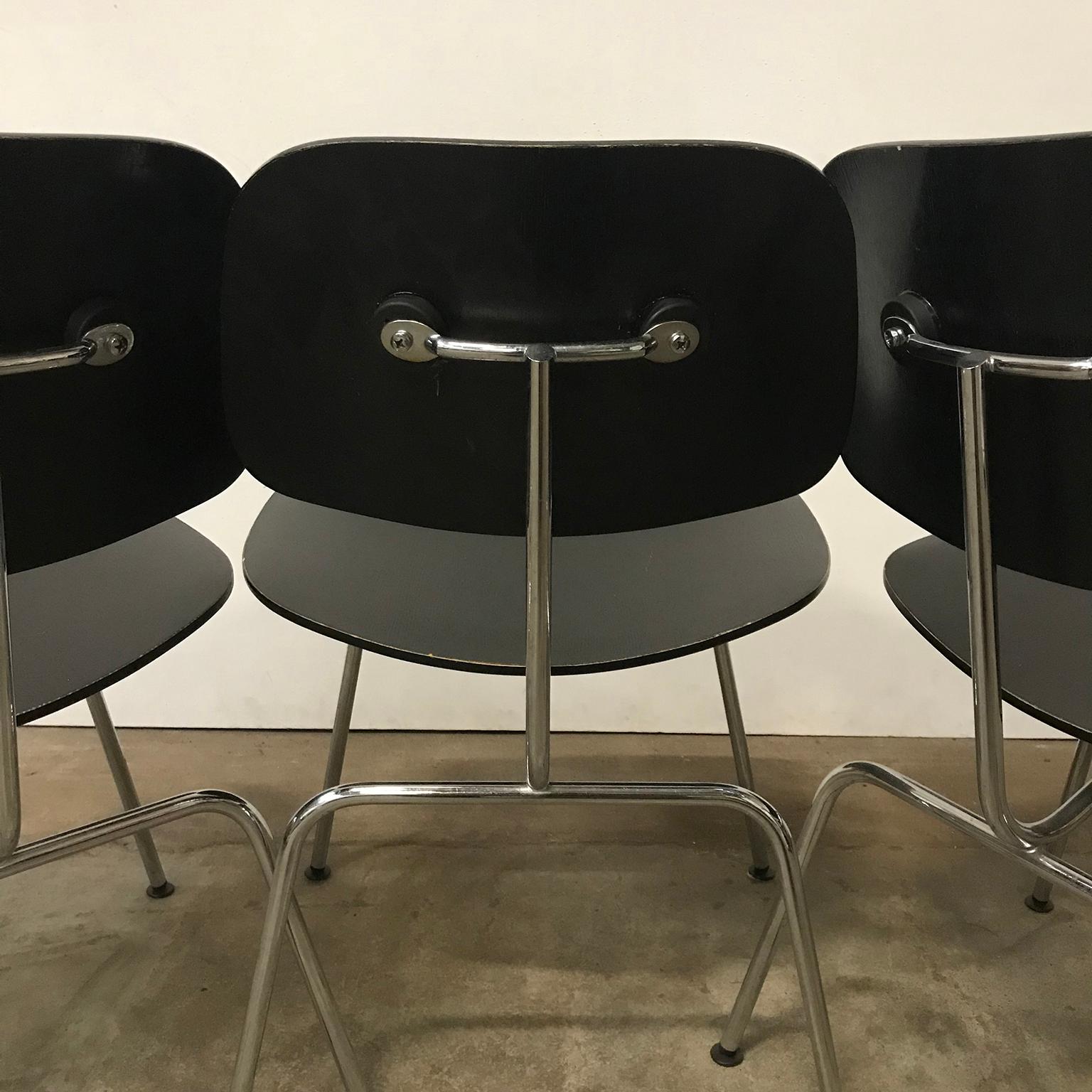 1946, Ray & Charles Eames for Herman Miller, DCM in Painted Black Version 5