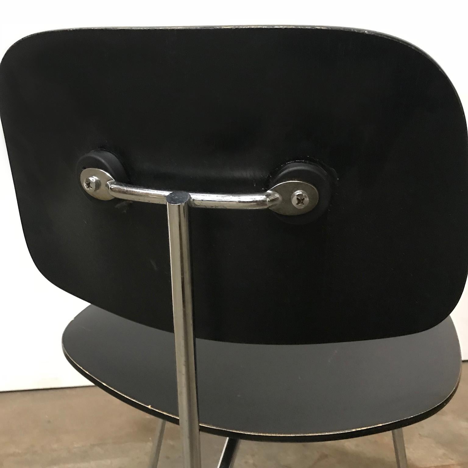 1946, Ray & Charles Eames for Herman Miller, DCM in Painted Black Version 6