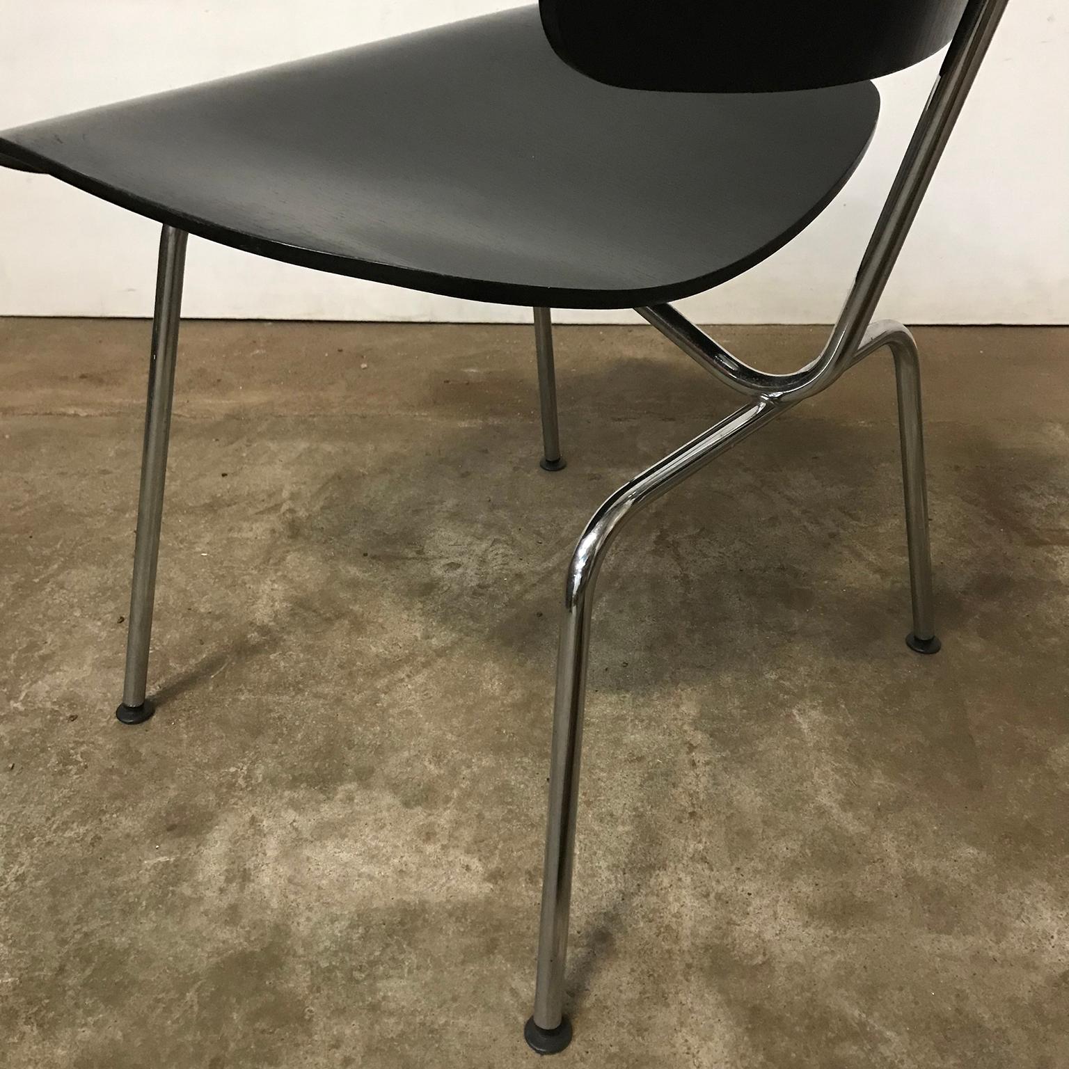 1946, Ray and Charles Eames for Herman Miller, Set of 4 DCM in Black Version 6