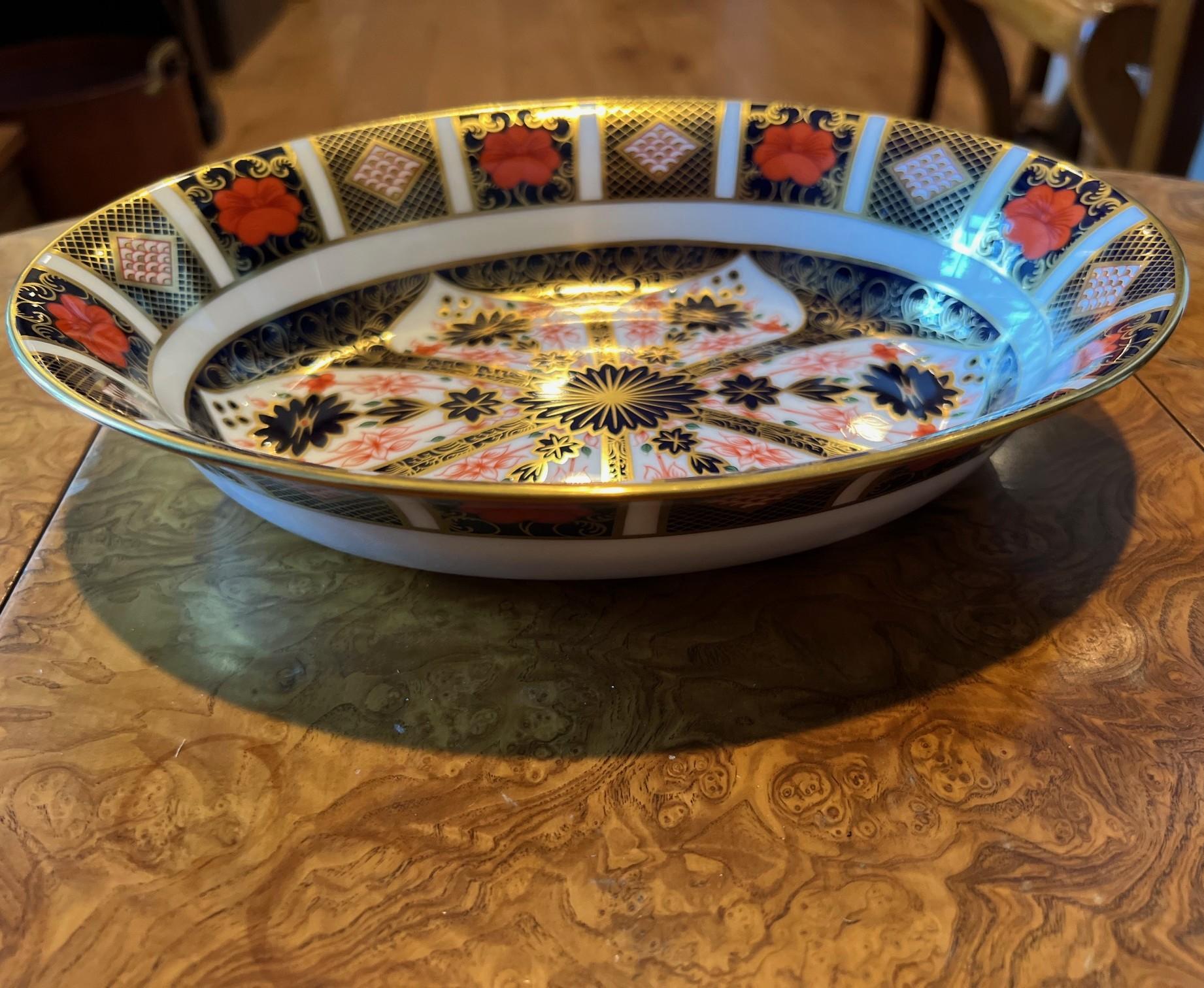 Inglese 1945 Royal Crown Derby Vecchio Piatto Imari per Verdure in vendita
