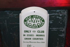 1947 AAA New Jersey Automotive Club Tin Thermometer Sign